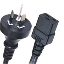 Australia PDU 3 flat pin plug to IEC 320 C19 power cord cable with mains lead AU SAA
